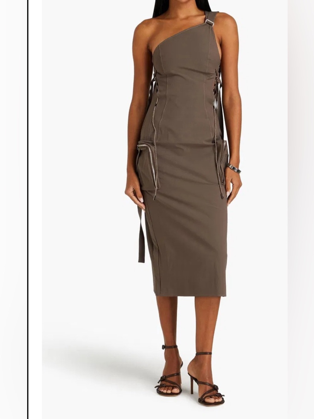 34 - twill dress - brown